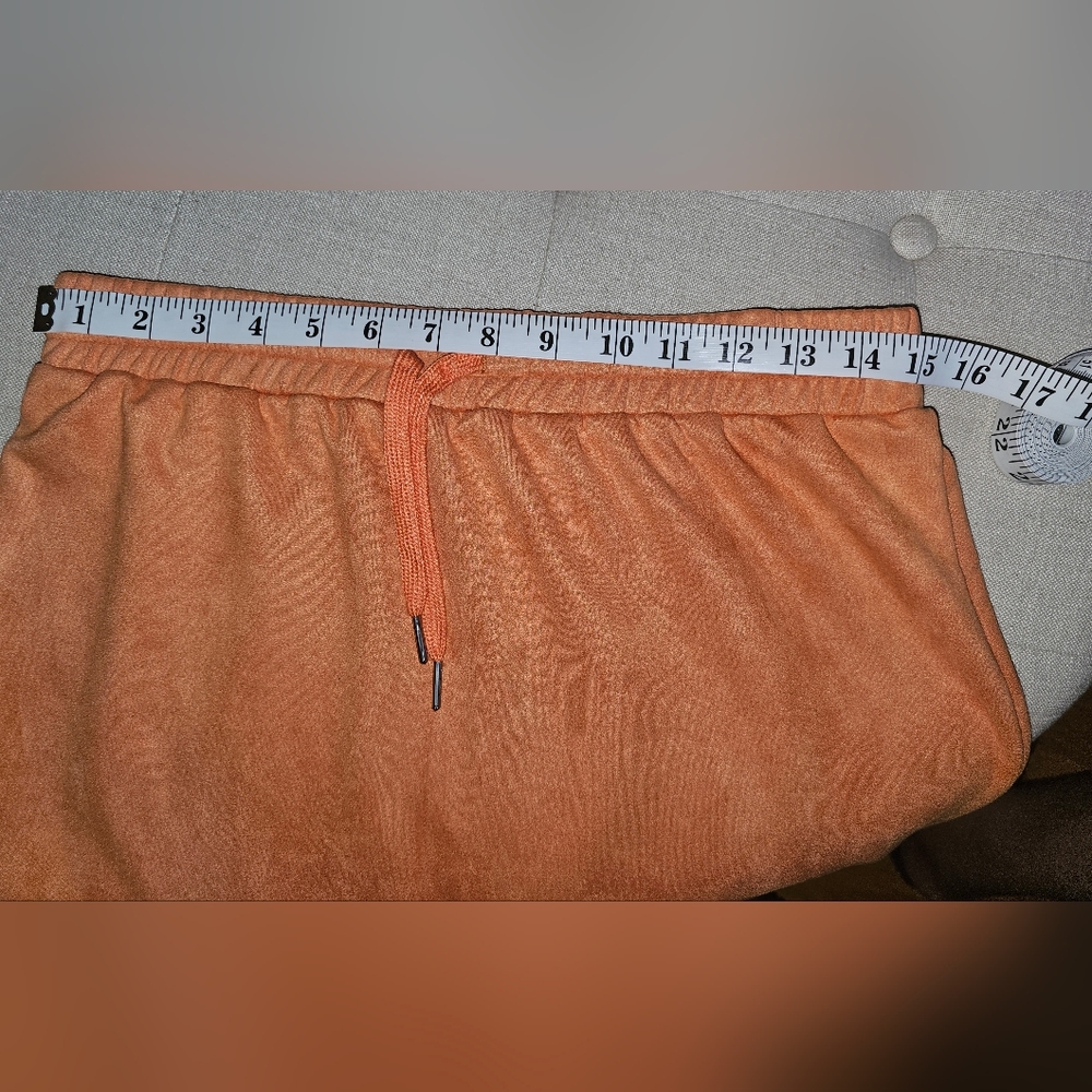 NWOT Faux Suede Co-Ord Crop Top Split Skirt Set Large - Picture 8 of 9